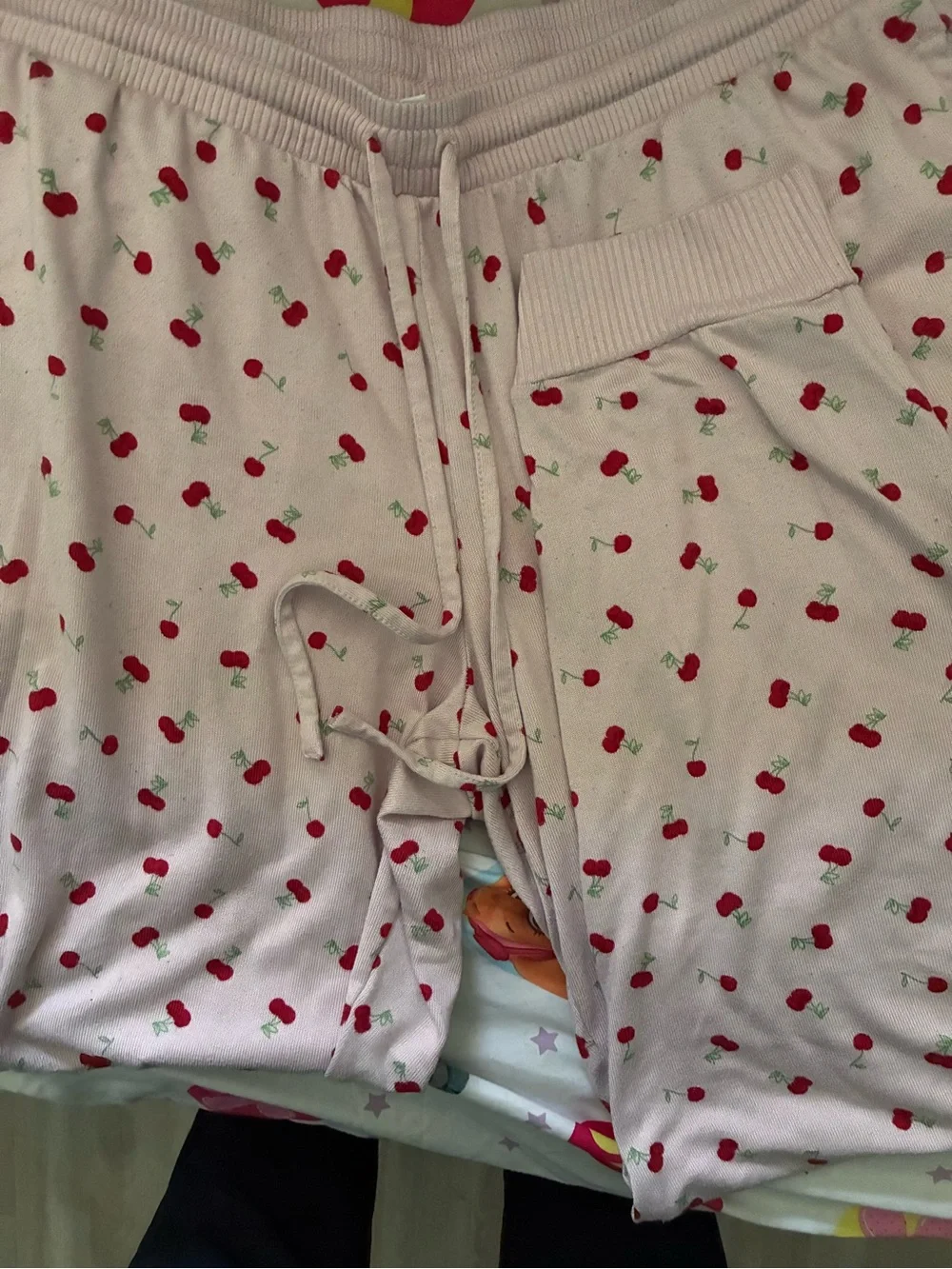 Women’s Pink Cherry Print Pajama Pants